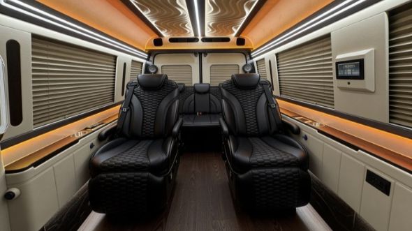 8 passenger sprinter van inside burbank