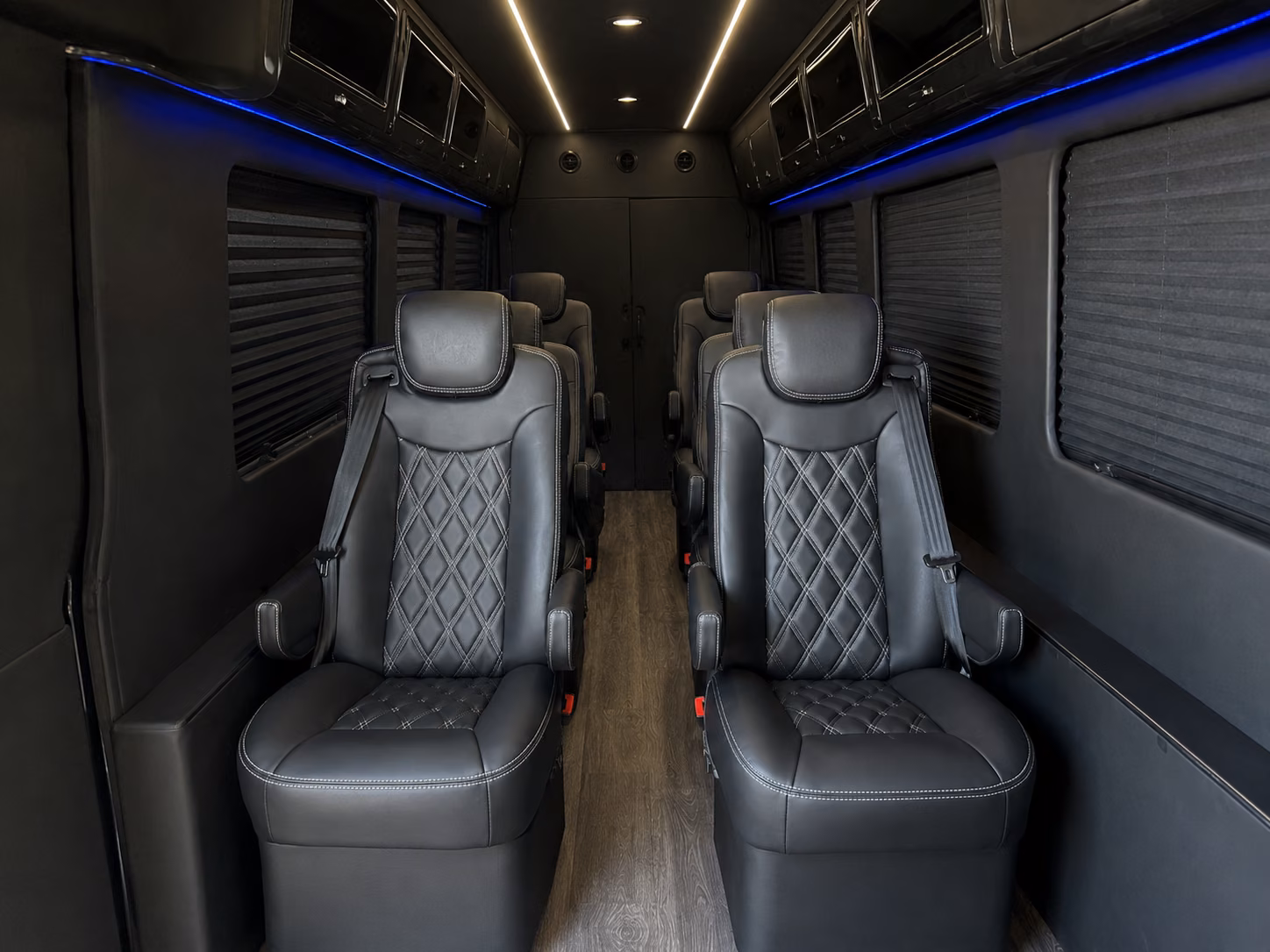 burbank 12 passenger sprinter van inside