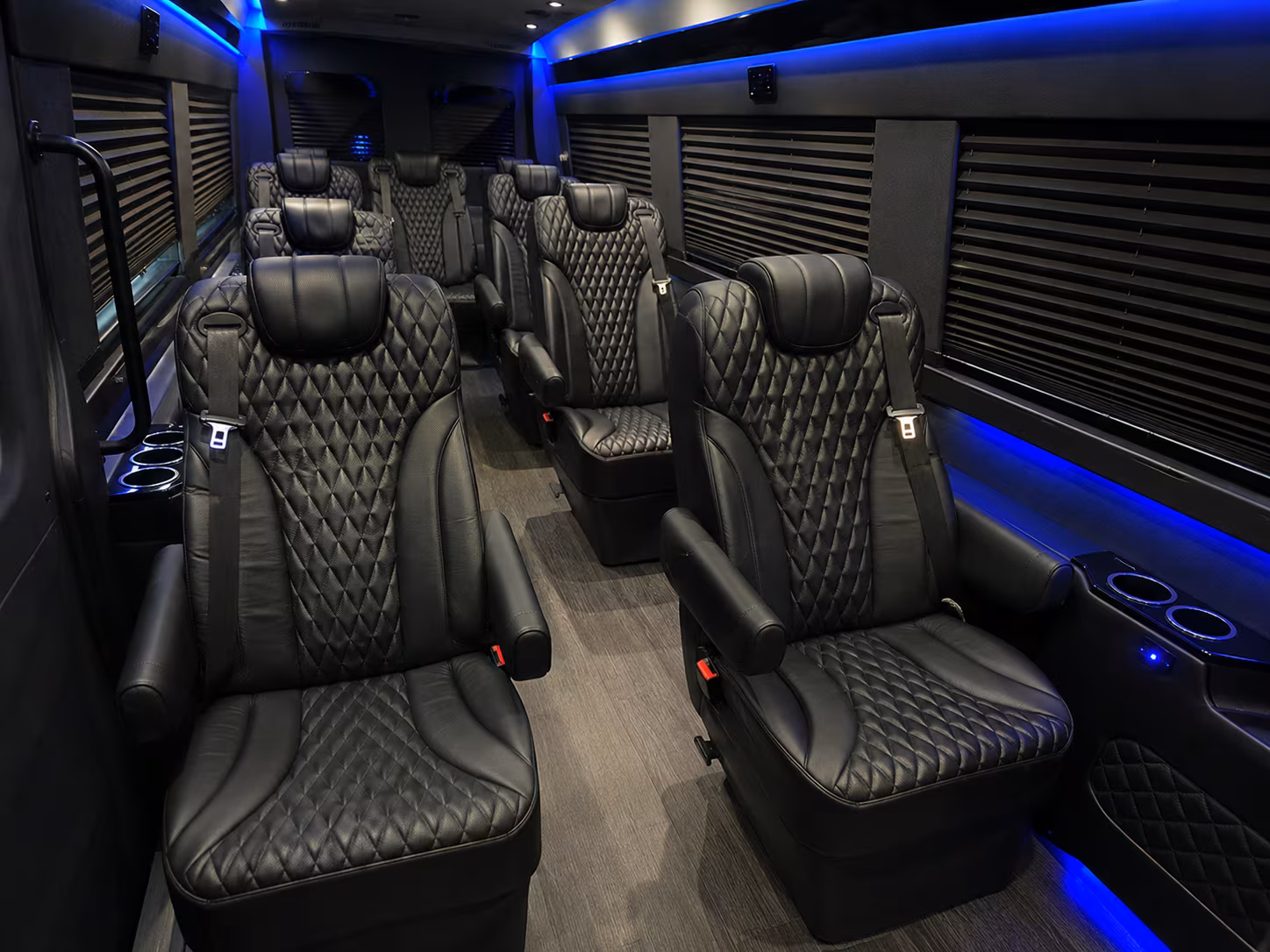burbank 15 passenger sprinter van inside
