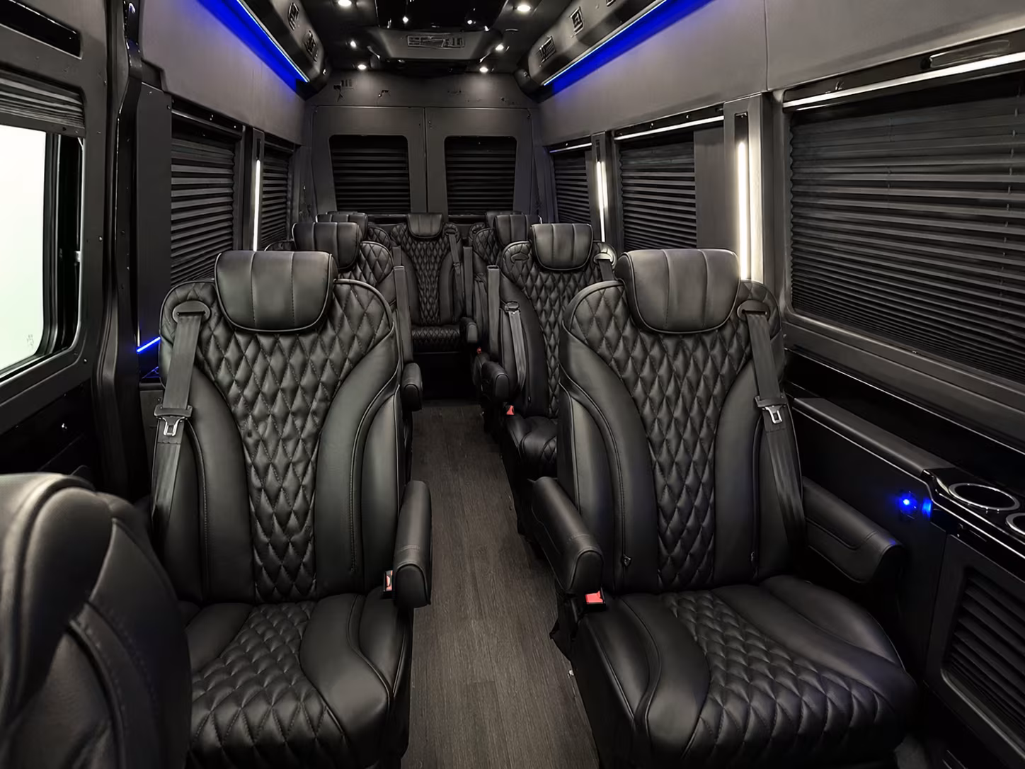 burbank 18 passenger sprinter van inside