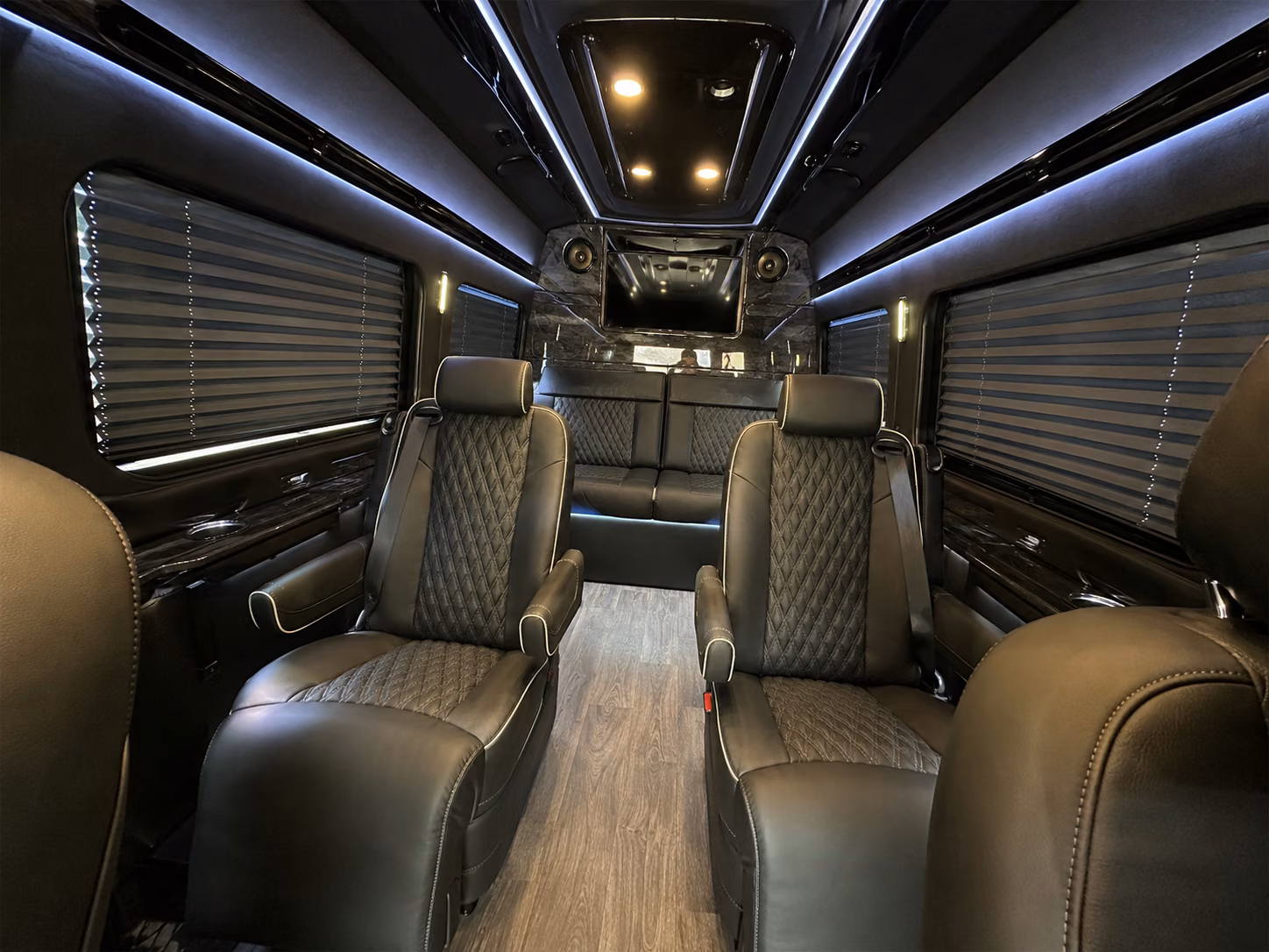 burbank 20 passenger sprinter van inside