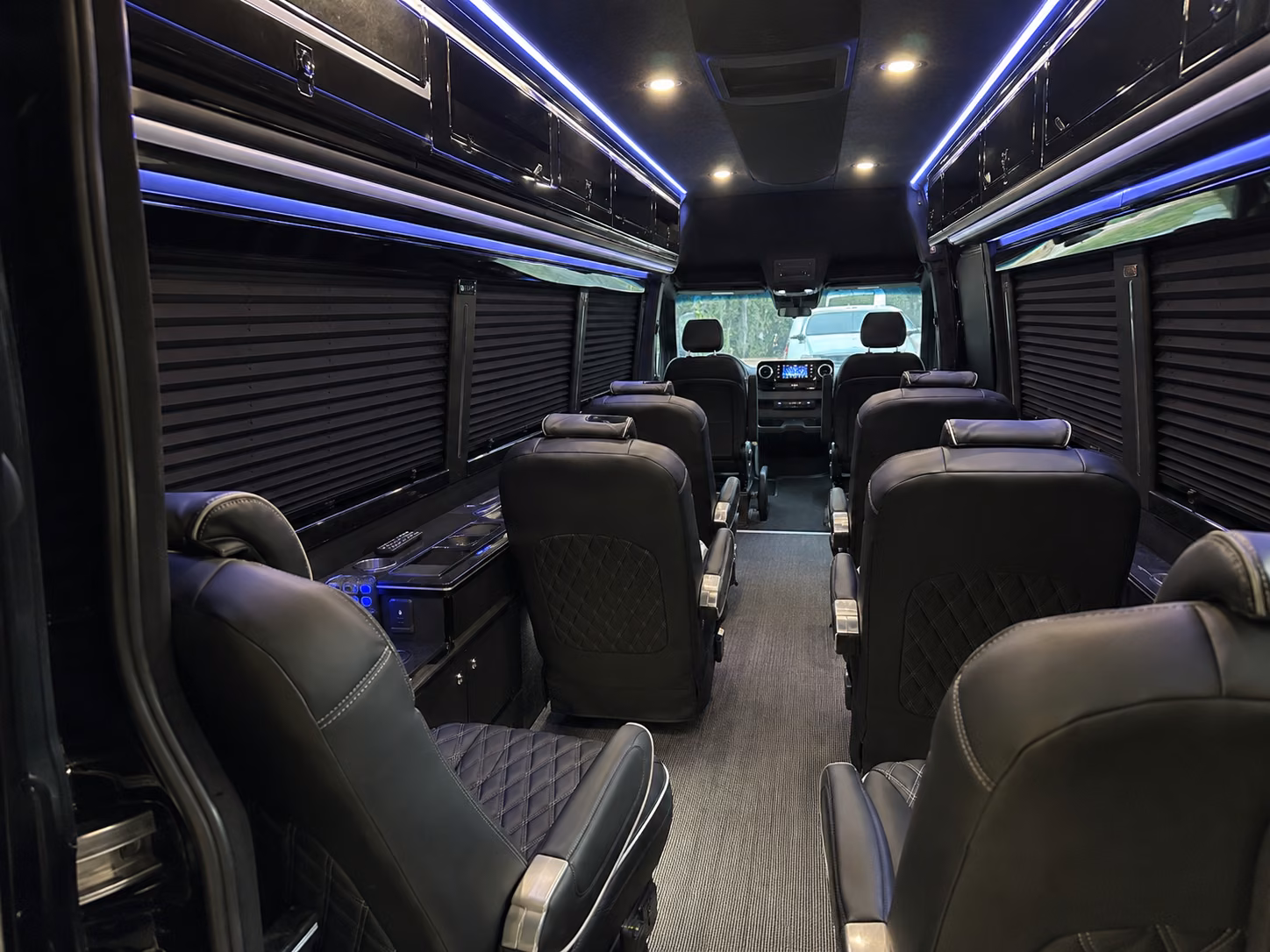 burbank 8 passenger sprinter van inside