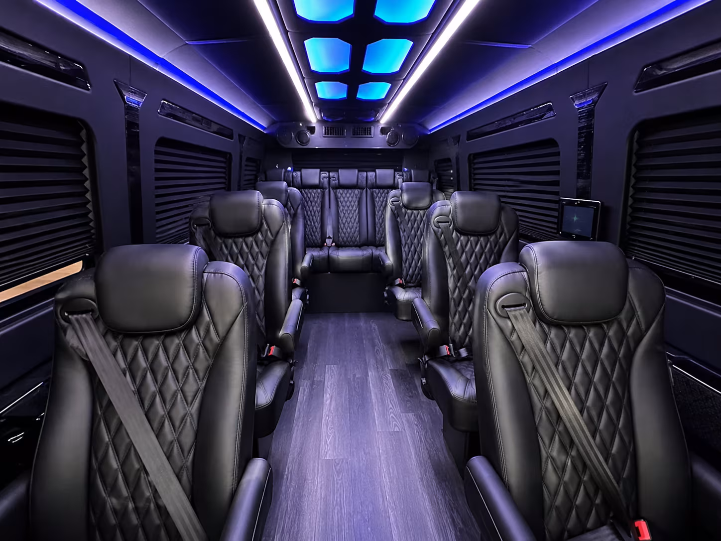 shift change sprinter van transportation for any hour operations in burbank